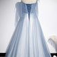 BLUE TULLE LONG A LINE PROM DRESS EVENING DRESS     cg20767