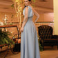 One Shoulder Bridesmaid Dresses Leg Split Floor Length Prom/Evening Dress    cg20808