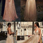sparkle gold long prom dress, 2019 prom dress, sexy deep v neck prom dress with backless,prom dresses cg21