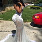 Sexy Prom Dress Mermaid Black Girl Prom Dresses Silver Black Girls Long Formal Evening Dress Prom Dresses    cg21172