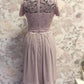 Lace Cap Sleeves Bridesmaid Dresses Knee Length Chiffon Prom Dress     cg21302