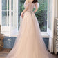 STYLISH TULLE SEQUINS LONG PROM DRESS EVENING DRESS     cg21316
