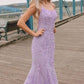elegant mermaid lavender lace appliqued long prom dress with lace up back   cg21559