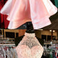 Two piece homecoming dresses,2 piece homecoming dresses,pink homecoming dresses cg2207