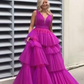 Newest V-Neck A-Line Prom Dresses Long Prom Dresses,Cheap Prom Dresses    cg22084