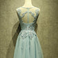 Lovely Homecoming Dress Mint Green Tulle Short Lace Beaded Knee Length Wedding Party Dress    cg22096