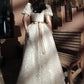 WHITE A-LINE LACE LONG PROM DRESS WHITE LACE FORMAL DRESS    cg22099