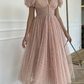 Pink v neck tulle short prom dress party dress    cg22162