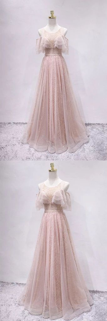 UNIQUE TULLE LONG PROM DRESS, TULLE LONG EVENING DRESS cg2221