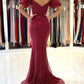 BURGUNDY SWEETHEART MERMAID LONG PROM DRESS BURGUNDY EVENING DRESS    cg22576