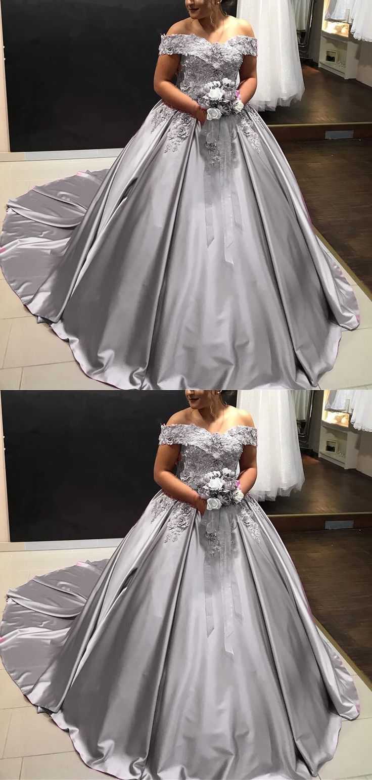 Silver Wedding Dresses For Older Brides prom dress For Women    cg22702