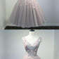 Customized Appealing Short V Neckline Lace Short Homecoming dress cg2281