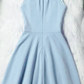 Beautiful Light Blue Short Halter Homecoming Dress       cg23000