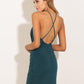 Asymmetrical Spaghetti Straps Backless Bodycon homecoming Mini Dress cg2331