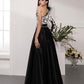Gorgeous Black Prom Dresses One Shoulder Appliques Split Front cg2340