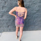Tight Lilac Sequined Short Party Dress Homecoming Dress    cg23603