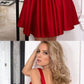 Fashion Straps Red Cute A Line Homecoming Dress cg241