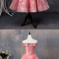 tea length homecoming dresses blush pink tulle ball gown cg2455