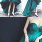 Elegant Strapless High Low homecoming  Dress Green Formal Evening Gown  cg246