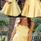 strapless short yellow homecoming dresses, 2019 cheap homecoming dresses cg2460