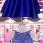 two piece homecoming dresses , short homecoming dress,royal blue homecoming dress cg2462