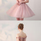 Off Shoulder Homecoming Dresses,Tulle Appliqued Homecoming Dresses cg249