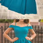 Turquoise Satin Off Shoulder Spaghetti Strap Homecoming Dresses cg2510