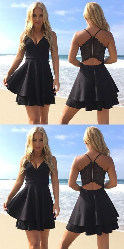 Homecoming Dress, Lace Sleeveless Homecoming Dresses cg253