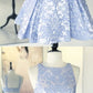 BLUE LACE SHORT DRESS, BLUE LACE HOMECOMING DRESS cg2539