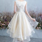 Lovely Round Neckline High Low Party Dress, Tulle homecoming Formal Dress cg2598