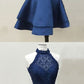 two piece navy blue homecoming dresses cg2608