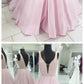 A-Line Prom Dress, Deep V-Neck Party Dress, Open Back Pink Evening Dress  cg2639