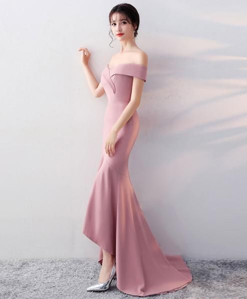 Simple v neck long prom dress, mermaid evening dress cg2677