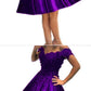 Elegant Purple Lace Appliques Beaded Homecoming Dresses Short cg2722