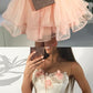 A-Line Round Neck Above-Knee Pink Homecoming dress cg2894
