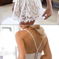 A-Line Deep V-Neck Halter Lace Homecoming Dresses With Lace Up Back cg2994