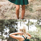 Green Satin Halter With Bowknot Simple Homecoming Dresses cg3059