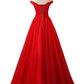 Beautiful Tulle Off Shoulder Party Dress, Lace-Up Long Junior Prom Dress cg3165