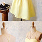 A-Line Spaghetti Straps Short Yellow Satin Homecoming Dress cg324