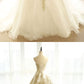 champagne lace long wedding dress, champagne bridal dress, champagne lace wedding prom gown cg3482