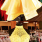 two piece homecoming dress,short dresses,yellow homecoming dresses cg3551