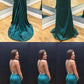 Sexy Straps Mermaid Long Dark Teal Prom Dress Evening Dress  cg3556