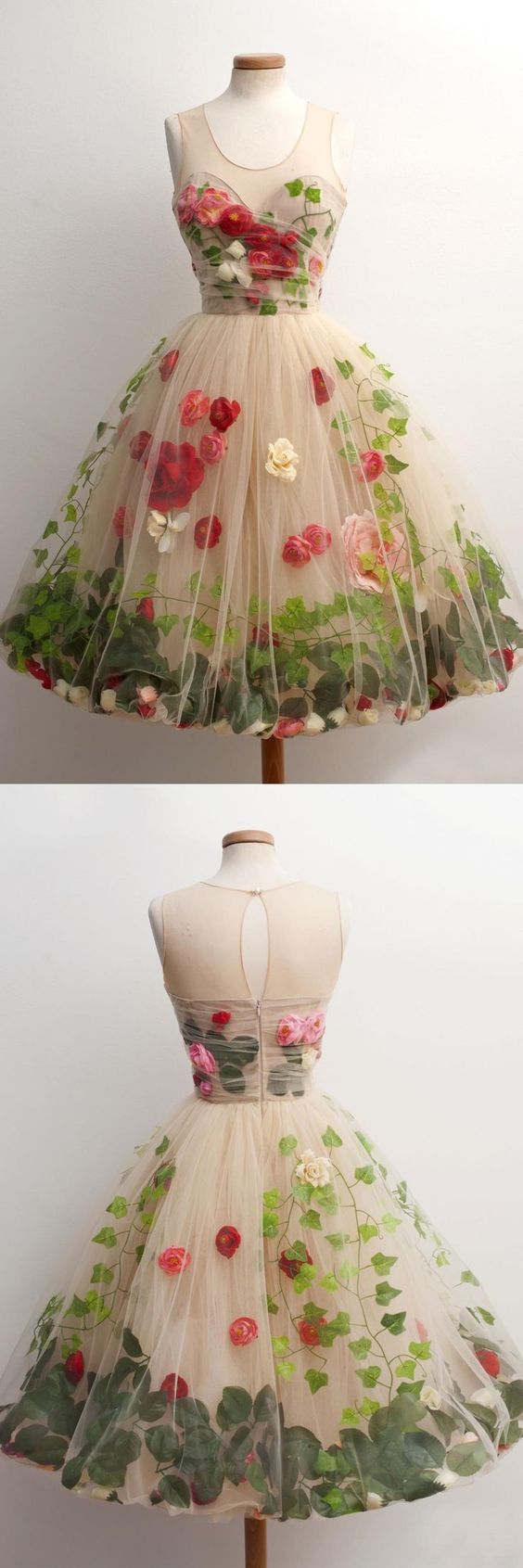 Beautiful Unique Flowers Gorgeous Lovely Short Homecoming Dresses cg362