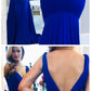 Mermaid Cowl Back Royal Blue Evening prom Dress cg3856
