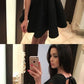 Black round neck short dress, homecoming dress  cg3946