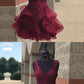 Homecoming Dresses Lace Elegant Lace Appliques Organza Ruffles Homecoming Dresses Short cg412
