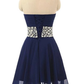 Lovely Chiffon Beaded Blue Homecoming Dress, Short Dress 2020 cg4147