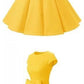 Yellow Vintage Cap Sleeves Party Cocktail Dress , Short Homecoming Dress cg4199