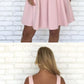 Short pink homecoming dress, backless satin homecoming dress cg4310