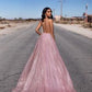 rose gold shinny prom dress cg4357